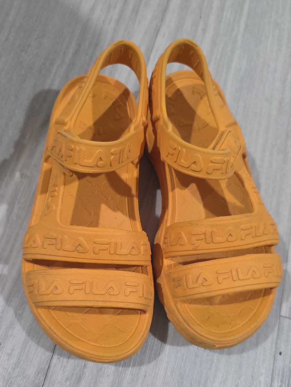 Fila Womens Orange EVA Hook-and-Loop Sandals